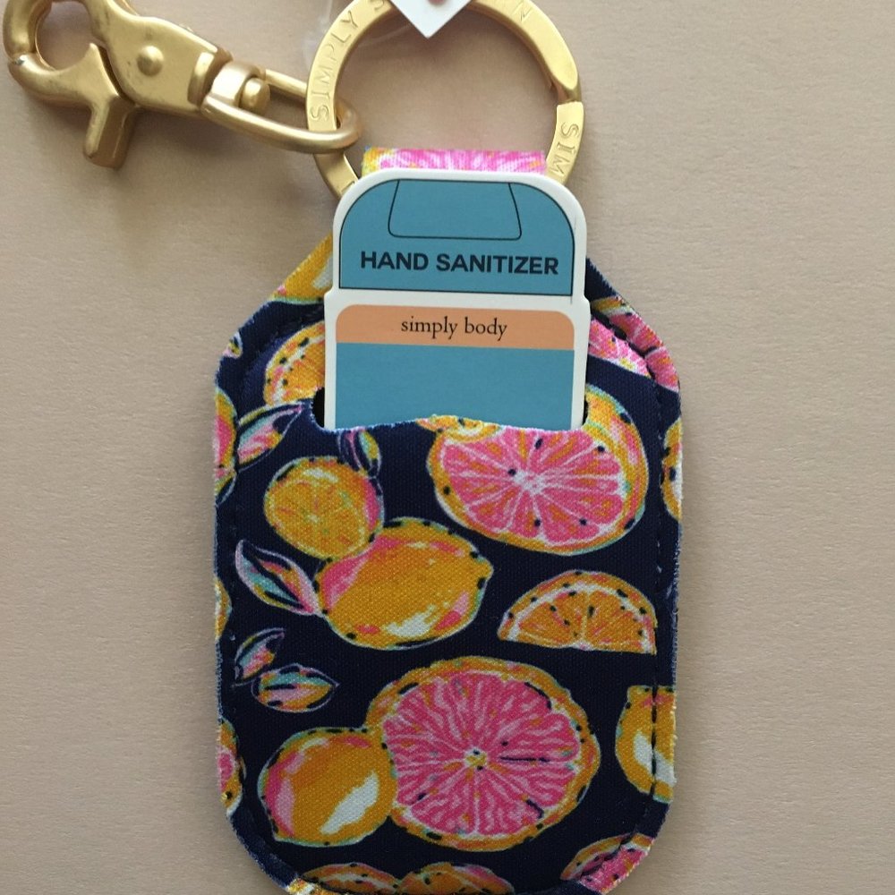 Simply Southern Clip On Gold Hand Sanitizer Holder NWT Zesty